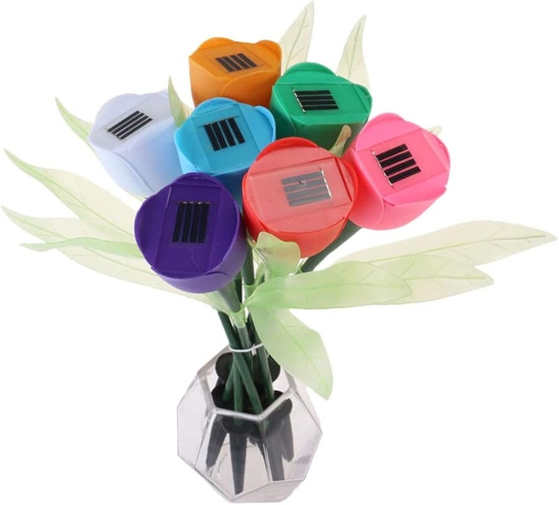7Pcs Solar LED Tulip Garden Lights Outdoor Waterproof Pathway Landscape Lights - Image 1